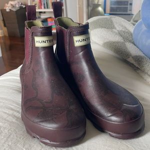 Short Patterned Hunter Rain boots